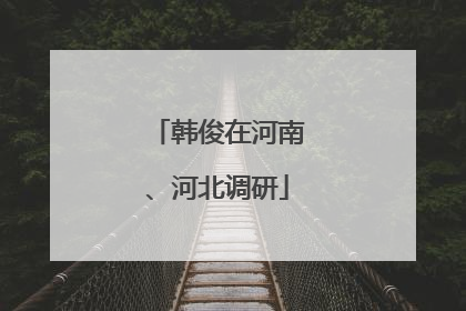 韩俊在河南、河北调研