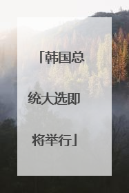 韩国总统大选即将举行