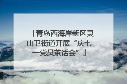 青岛西海岸新区灵山卫街道开展“庆七一党员茶话会”