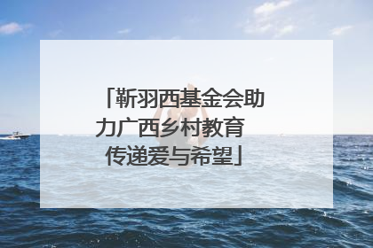 靳羽西基金会助力广西乡村教育 传递爱与希望