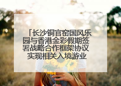 长沙铜官窑国风乐园与香港金彩假期签署战略合作框架协议 实现相关入境游业务增收超亿元
