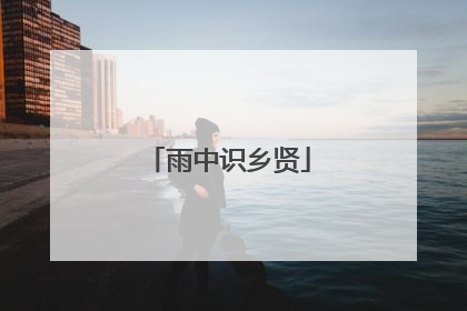 雨中识乡贤