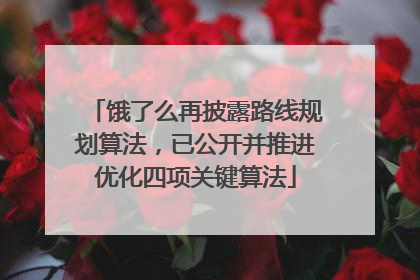饿了么再披露路线规划算法，已公开并推进优化四项关键算法