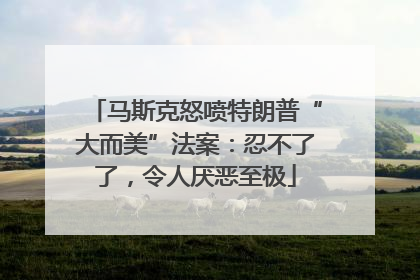 马斯克怒喷特朗普“大而美”法案：忍不了了，令人厌恶至极