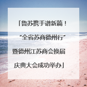 鲁苏携手谱新篇！“全省苏商德州行”暨德州江苏商会换届庆典大会成功举办