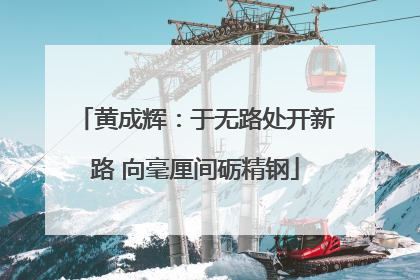 黄成辉：于无路处开新路 向毫厘间砺精钢