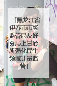 黑龙江省伊春市市场监管局友好分局上甘岭所强化民生领域计量监管