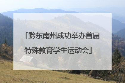 黔东南州成功举办首届特殊教育学生运动会