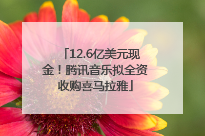 12.6亿美元现金！腾讯音乐拟全资收购喜马拉雅