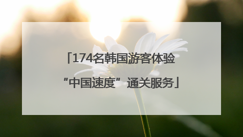 174名韩国游客体验“中国速度”通关服务
