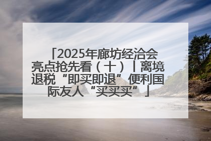 2025年廊坊经洽会亮点抢先看（十）丨离境退税“即买即退”便利国际友人“买买买”