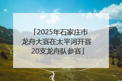 2025年石家庄市龙舟大赛在太平河开赛 20支龙舟队参赛