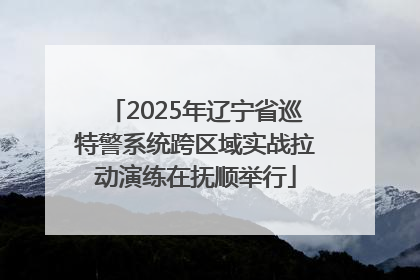 2025年辽宁省巡特警系统跨区域实战拉动演练在抚顺举行