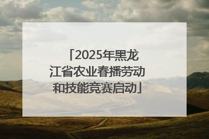 2025年黑龙江省农业春播劳动和技能竞赛启动