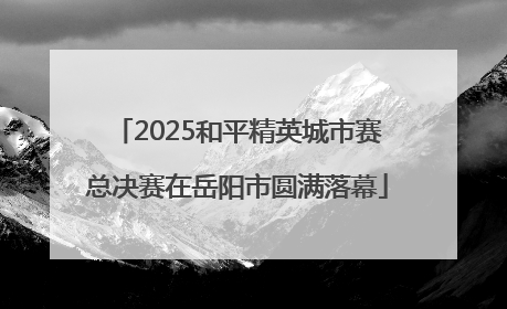 2025和平精英城市赛总决赛在岳阳市圆满落幕