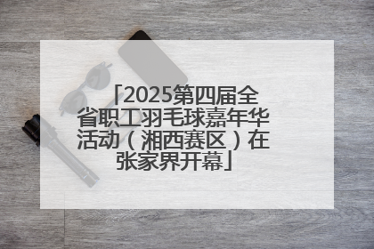 2025第四届全省职工羽毛球嘉年华活动（湘西赛区）在张家界开幕