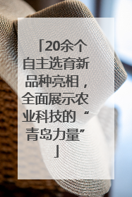20余个自主选育新品种亮相，全面展示农业科技的“青岛力量”