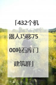 432个机器人巧移7500吨石库门建筑群