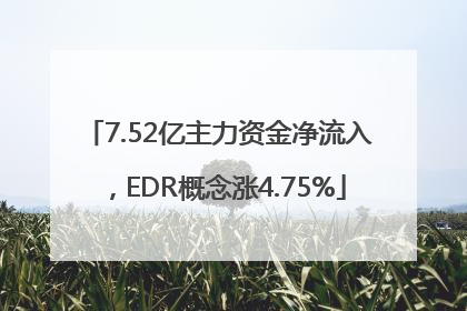 7.52亿主力资金净流入，EDR概念涨4.75%