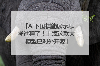 AI下围棋能展示思考过程了！上海这款大模型已对外开源