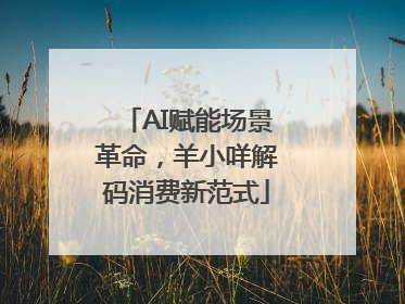 AI赋能场景革命，羊小咩解码消费新范式